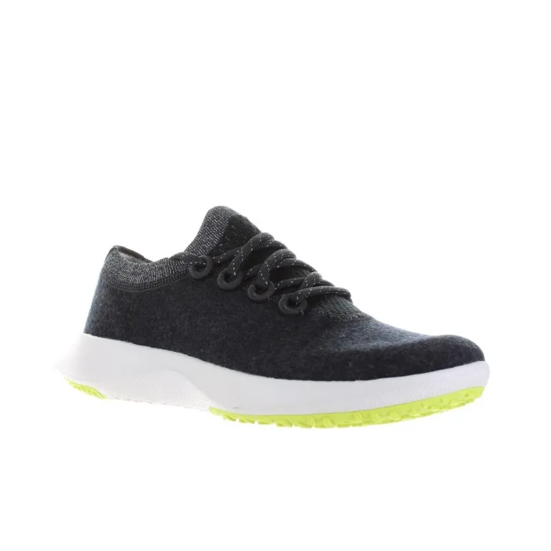 Allbirds Wool Dasher Slip-Resistant Low-Top Running Shoes Women's Black White Green-1
