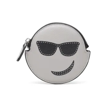 Satchi Cow Leather Small Key Bag Small Size Men's Gray