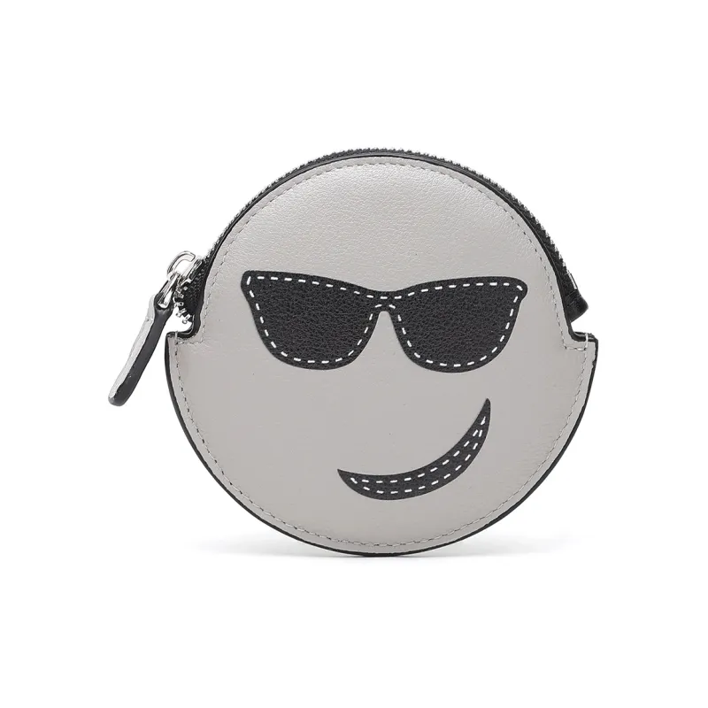 Satchi Cow Leather Small Key Bag Small Size Men's Gray-0