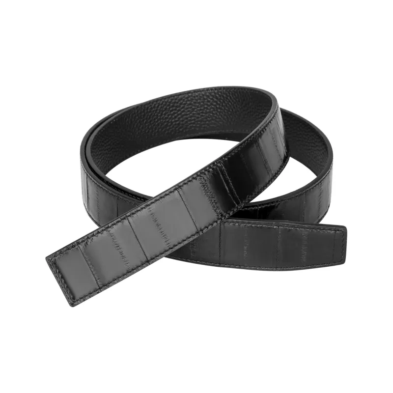 Jaylen Oos Eel Skin Leather Belts Men's Width  3.5cm-3