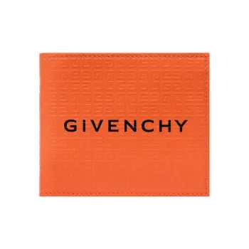 GIVENCHY 4G Cow Leather Wallet Men's Bright Orange