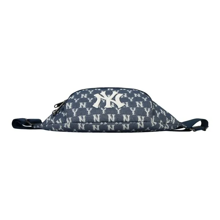 MLB Monogram Collection Denim Combo Bag One Shoulder Sling Bag Fanny Pack Regular Unisex Denim Denim Blue-5