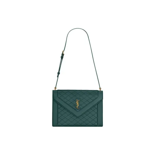 SAINT LAURENT skirt Sheepskin Crossbody Bag Shoulder Bag Women's Dark Green