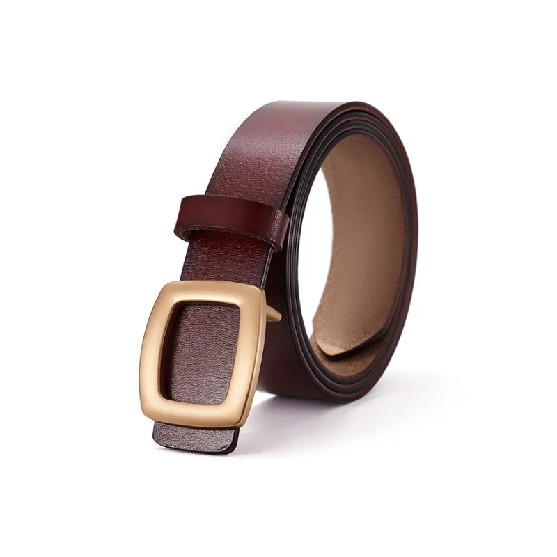 RED DRAGONFLY Versatile Instagram Style Trendy Fashion Smooth Buckle Belt Without Perforation Women's Width 2.8cm-15