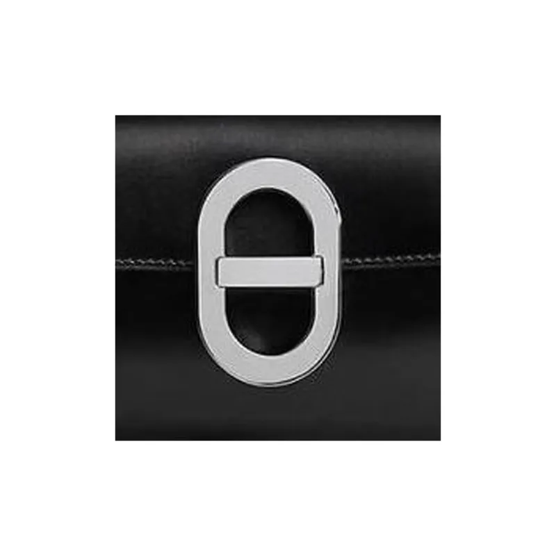 HERMES Maillon To Go Tadelakt Leather Wallets Shoulder Bag Crossbody Bag Women's 89 Noir Black-3