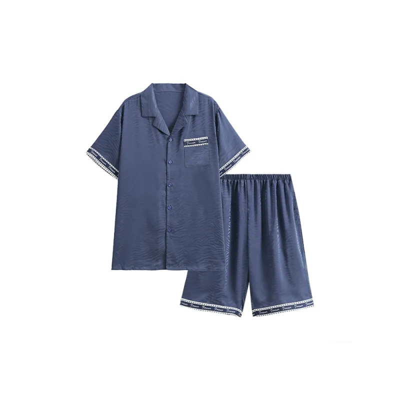 FENTENG Pajama Set Men's Sapphire Blue-0