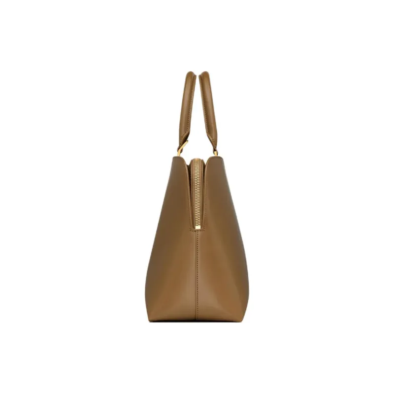 SAINT LAURENT SAC DE JOUR Cow Leather Handbag Shoulder Bag Crossbody Bag Travel Bag Regular Unisex Dark Cork Color-3
