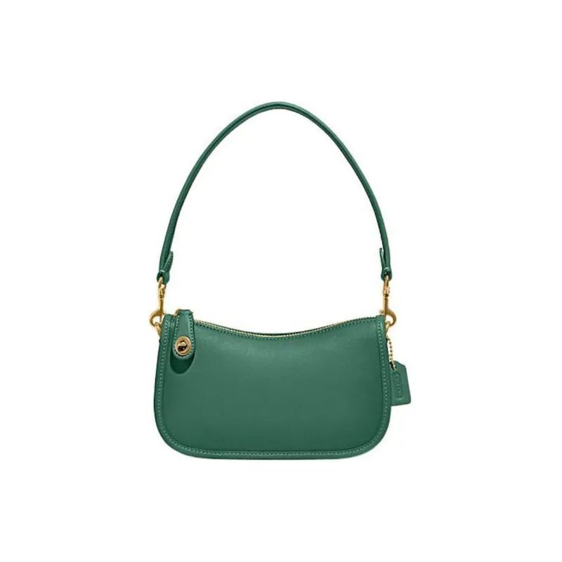 COACH Swinger Cow Leather Shoulder Bag Handbag Shoulder Bag Women's Green-1