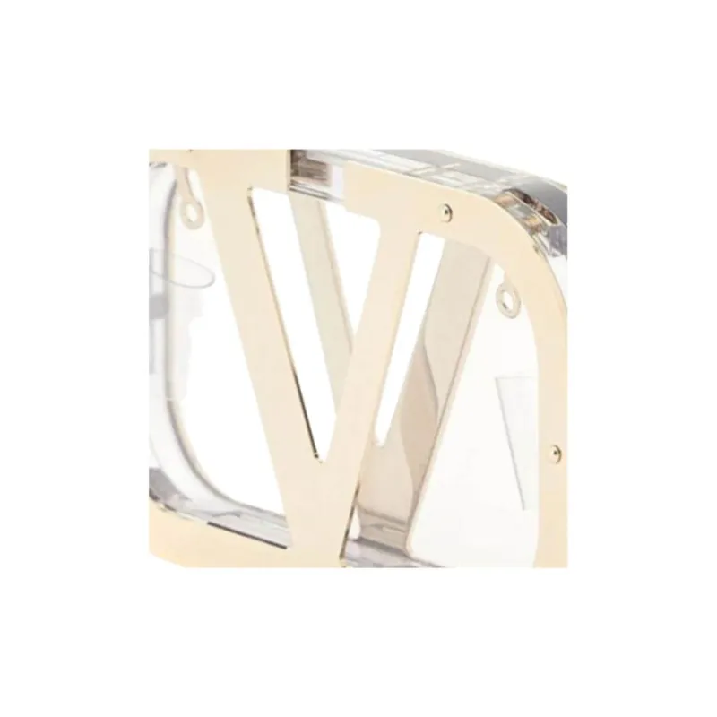 Valentino Resin Handbag Shoulder Bag Women's Transparent & Gold-2