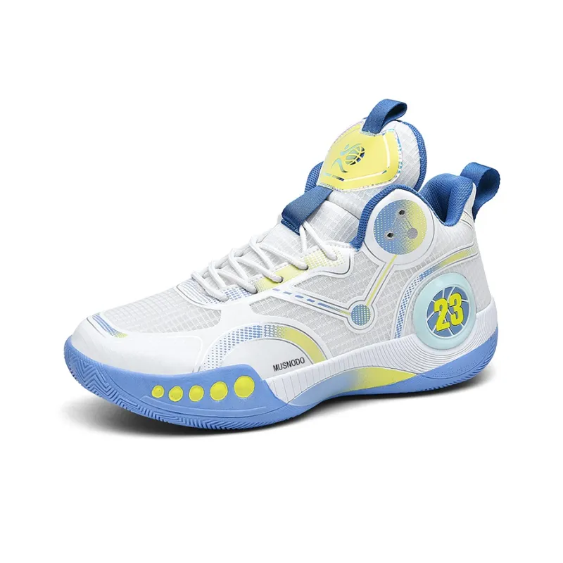 MUSNODO Cushioning, Slip Resistant, Abrasion Resistant, Breathable, Coverage, Rebound Mid Top Basketball Shoes Unisex-6