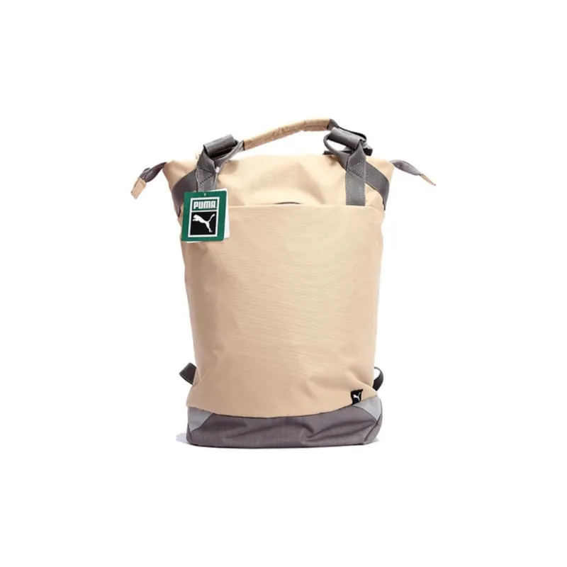PUMA Fabric Travel Bags Backpack Regular Unisex Khaki Mixed Gray-0