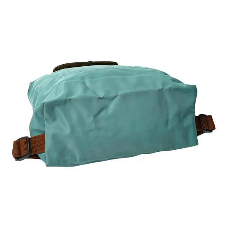 LONGCHAMP Le Pliage Recycled Canvas With Leather Trim Backpack Women's Elm Green-2