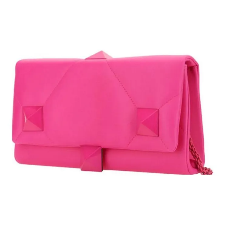 Valentino Sheepskin Clutch Large Size Women's Pink-2