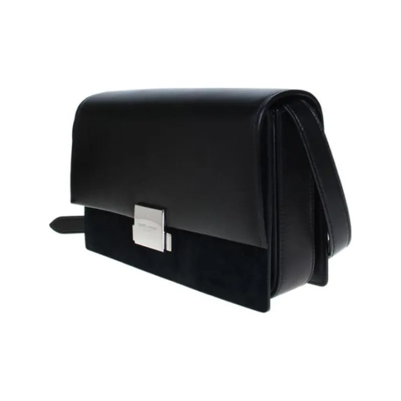SAINT LAURENT Smooth Cow Leather Shoulder Bag Crossbody Bag Regular Women's Black-1