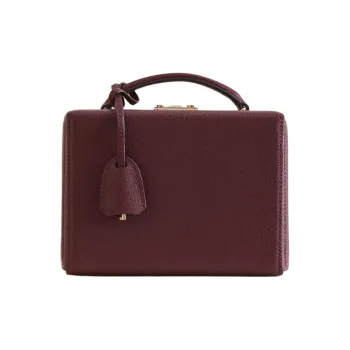 MARK CROSS Goatskin Handbag Shoulder Bag Crossbody Bag Women's Bordeaux Red