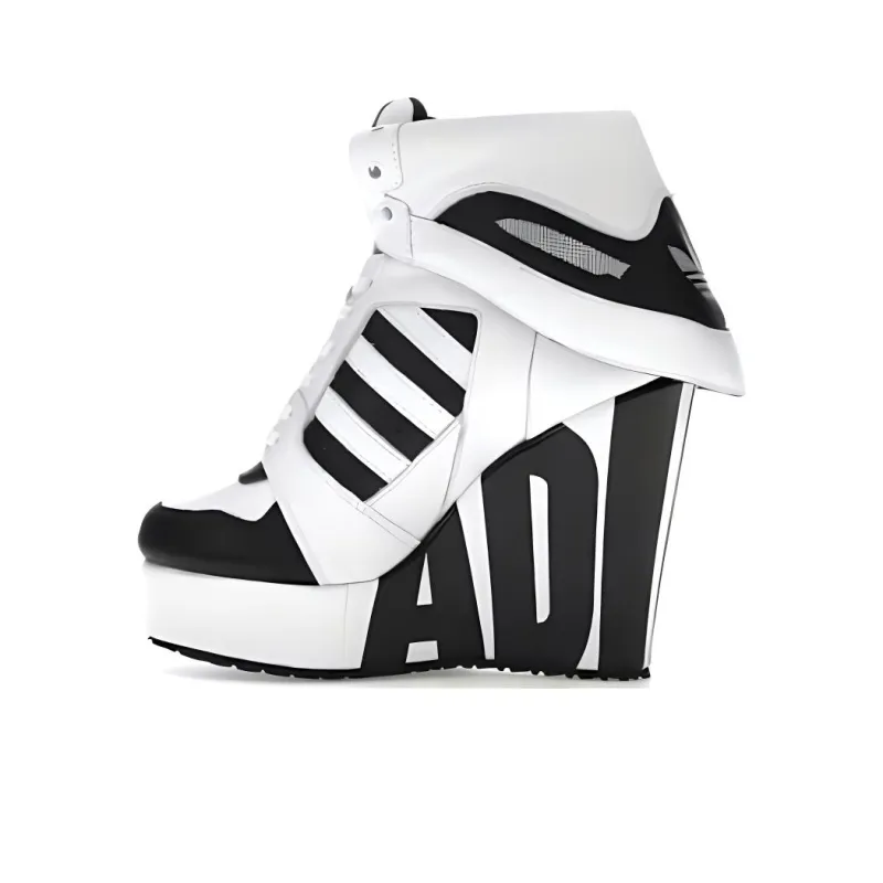 Adidas Women's Jeremy Scott Streetball Platform 'White Black' Women's-0