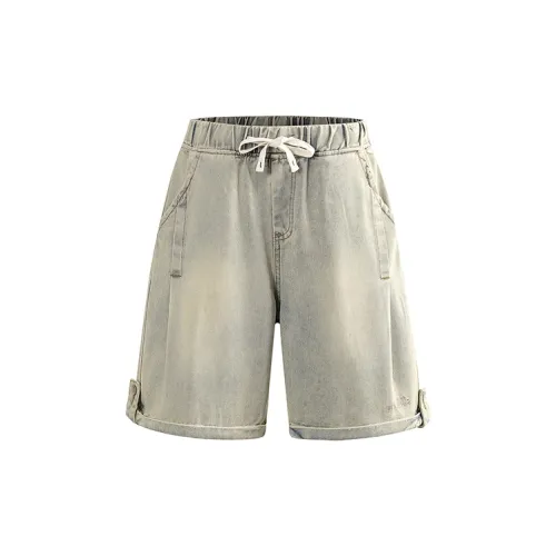 DESSO Denim Shorts Unisex Yellow Mud