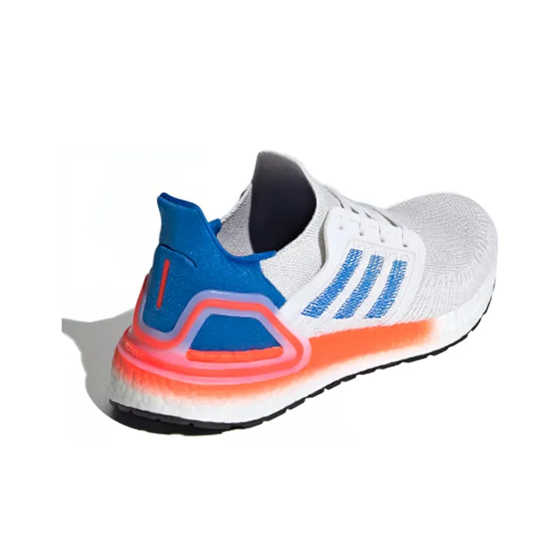 Adidas Ultra Boost 20 White Glory Blue Solar Red-2