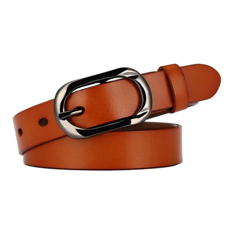 JW Cow Split Leather Belts Women's Width 2.3CM-5