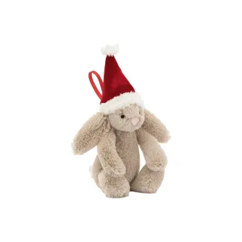 JELLYCAT Bashful Christmas Bunny Decoration Plush Toy