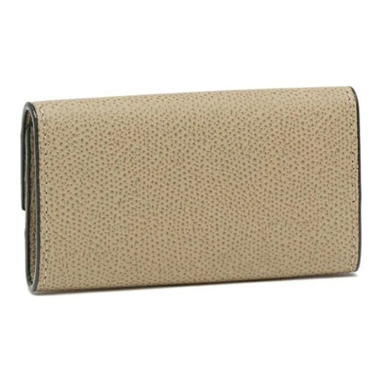 Valextra Cow Leather Key Pouch Unisex Light Umber-1