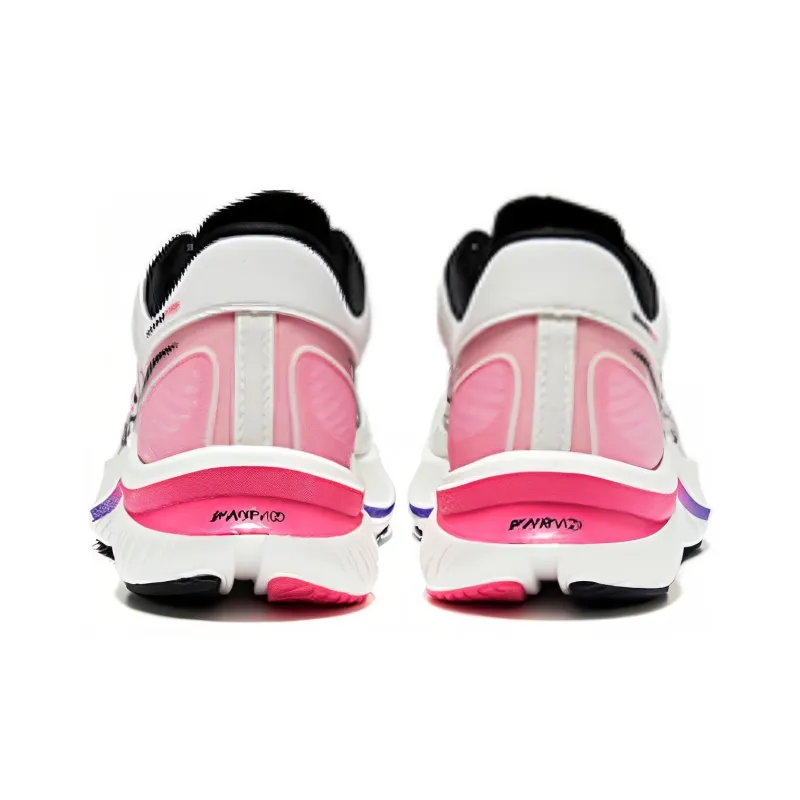 Saucony Slay Cushioned Wear Resistant Breathable Rebound Low Top Marathon Running Shoes Unisex White Pink-2