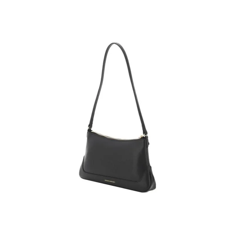 Strathberry Leather Baguette Bag Handbag Shoulder Bag Regular Women's Black-2
