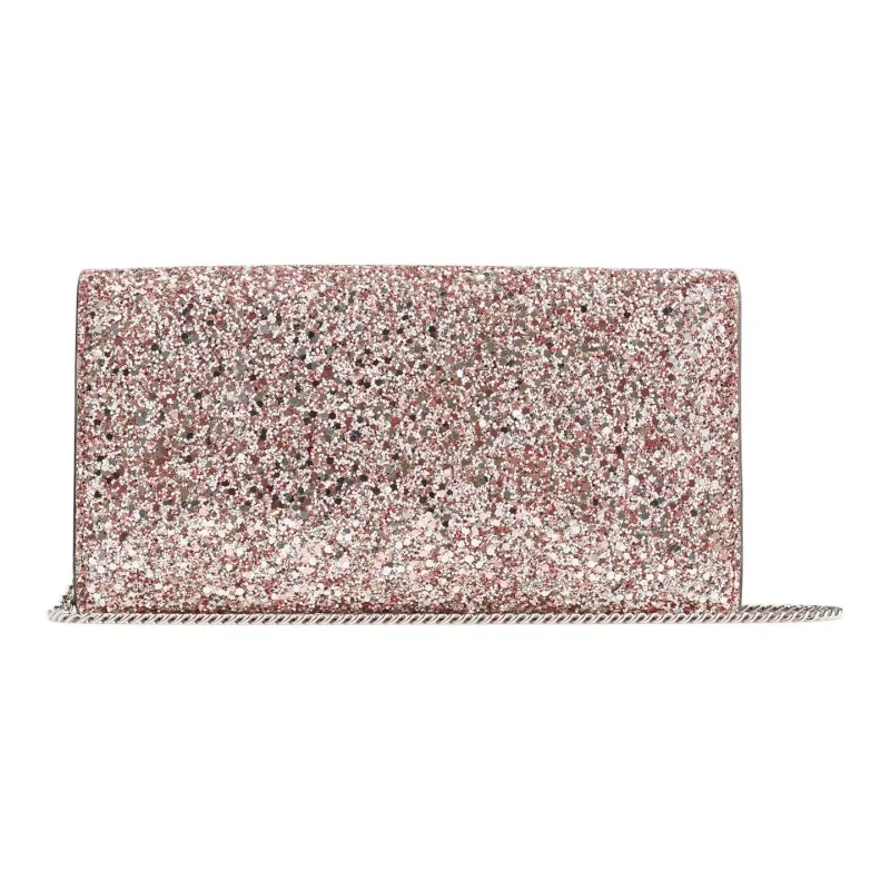 Jimmy Choo Emmie Foldover Glitter Clutch Bag-2