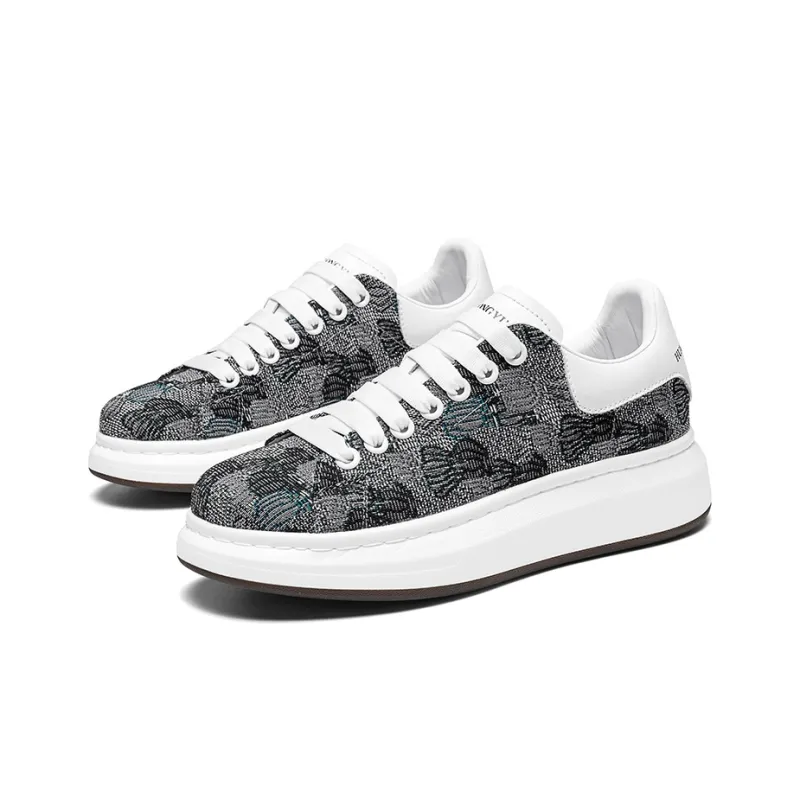 Skate Park Height Increasing Low-Top Skateboard Shoes Men's-2