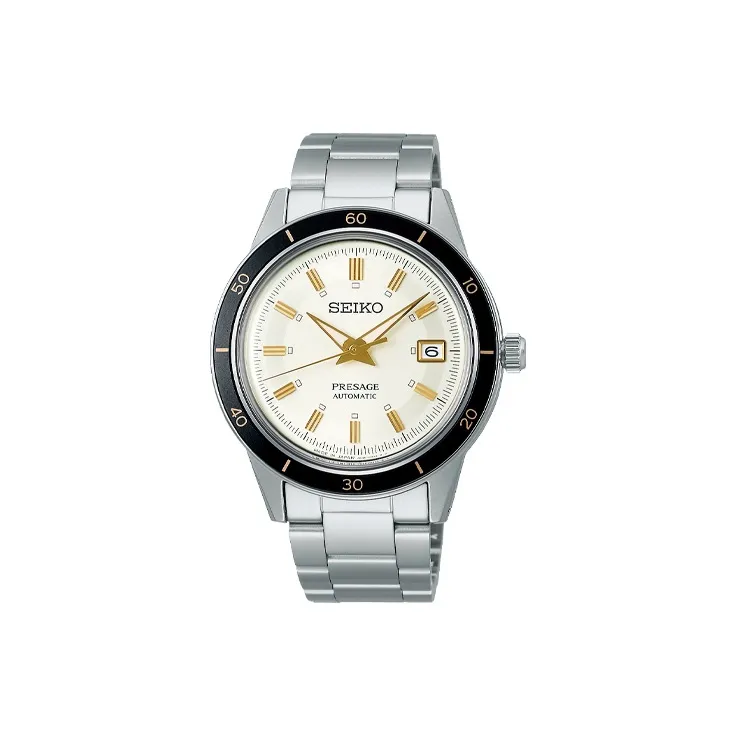 SEIKO Automatic Mechanical Movement Stainless Steel Strap Watch Men's Watches White Dial-0