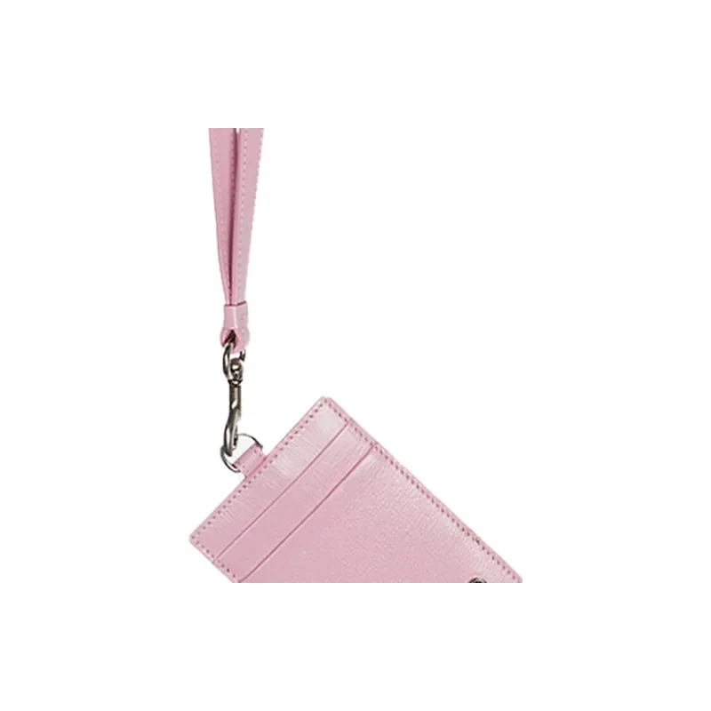 Balenciaga Gossip Cow Leather Card Clip Card Holder Women's Light Pink-4