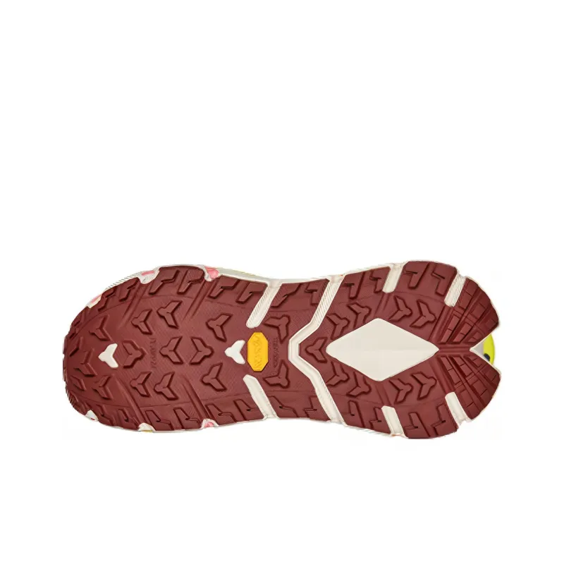 HOKA ONE ONE Tennine Anti-Slip And Wear-Resistant Breathable High-Top Hiking/Trekking Shoes Women's Maroon-3