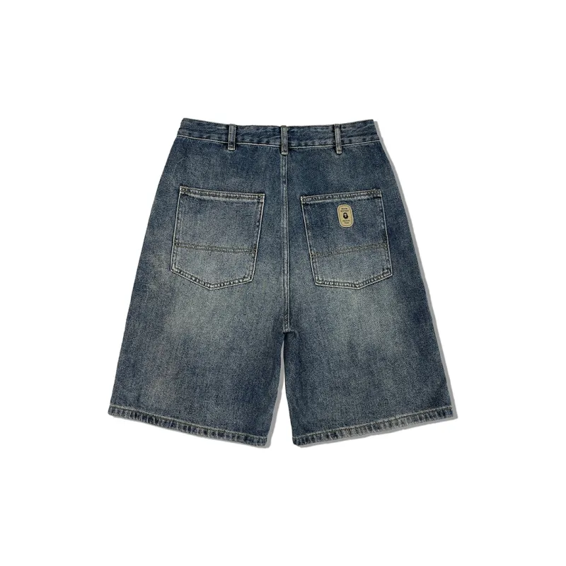 HIPANDA Denim Shorts Men's Nostalgic Blue-1