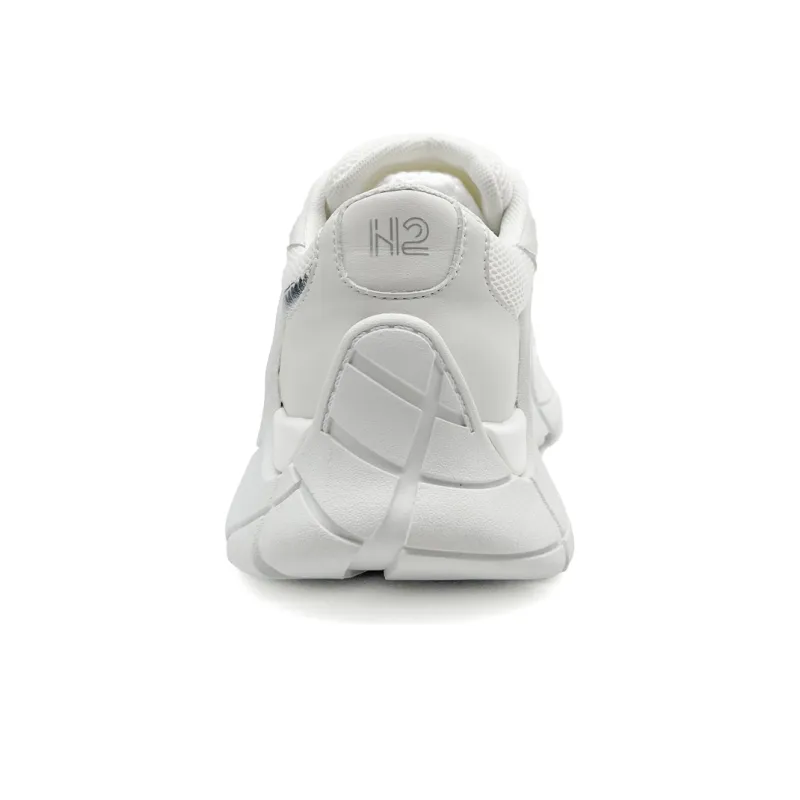 H2 Anti Slip Wear Resistant Low Top Chunky Sneakers Unisex White-4