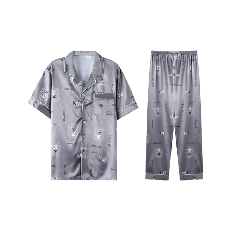 MIIOW Pajama Set Men's Silver Gray-0