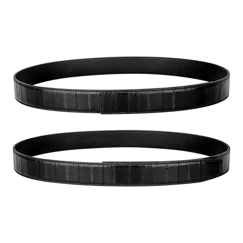 Jaylen Oos Eel Skin Leather Belts Men's Width  3.5cm-4