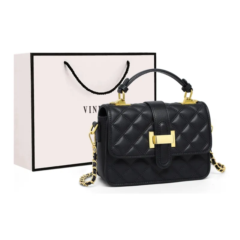VINEY Cow Leather Handbag Crossbody Bag Shoulder Bag Small Size Women's Ecru-9