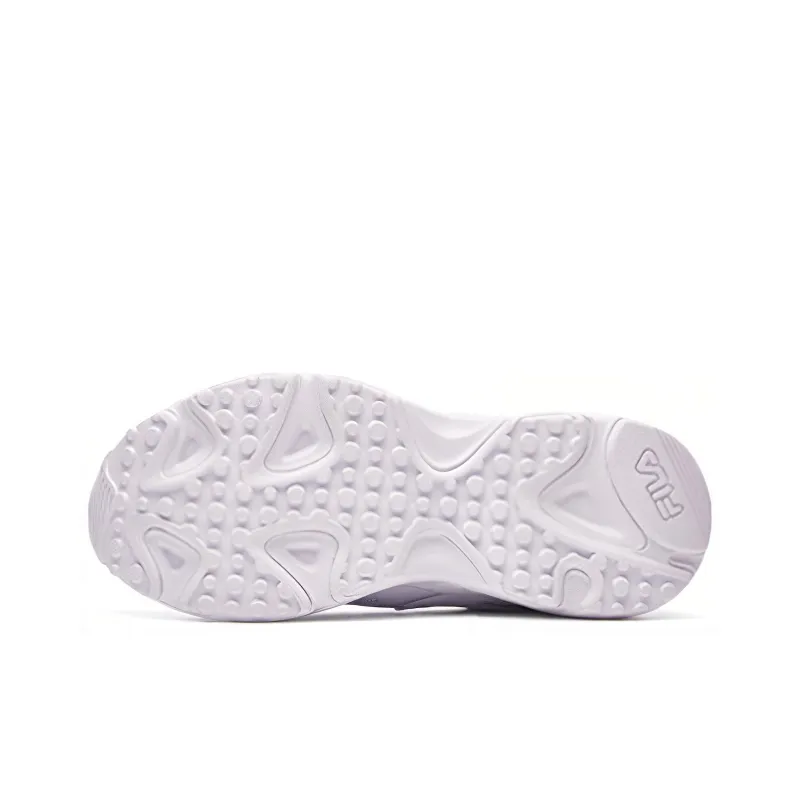 FILA Tracer Cushioning Breathable Low Top Casual Shoes Women's White-4