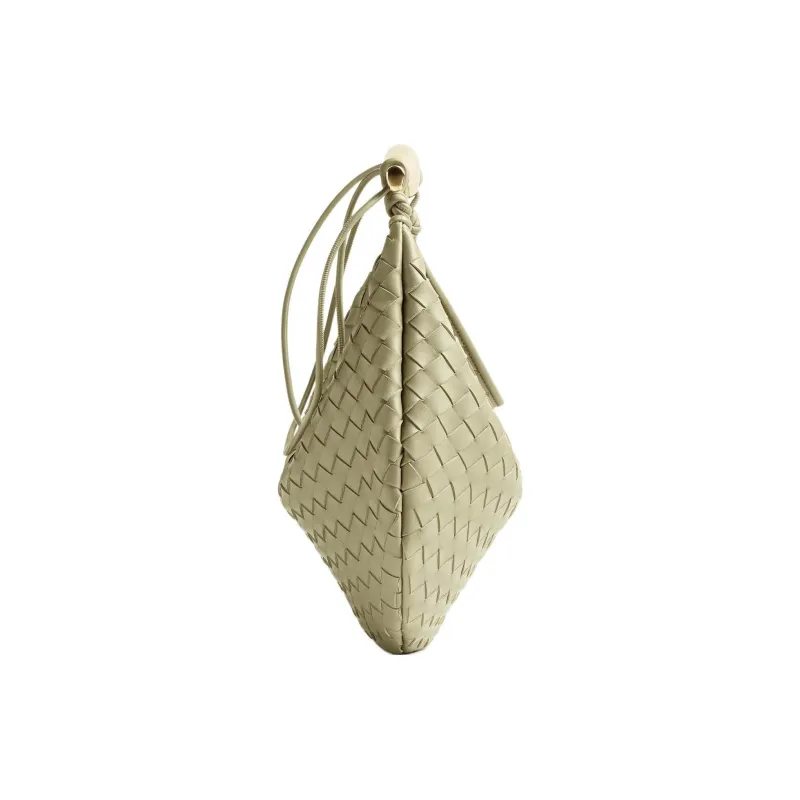 Bottega Veneta SARDINE Sheepskin Handbag Medium Size Women's Stone Gray White-1