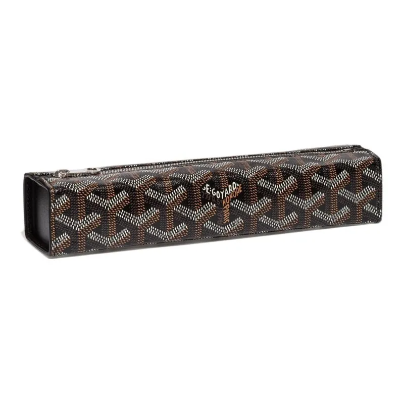 GOYARD TROUSSE Canvas With Leather Pen Pouch Bag Accessory Unisex Black-0