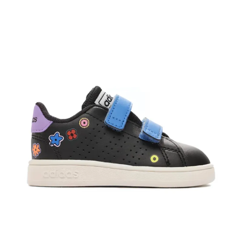 Adidas Chaussures Advantage Anti-Slip Wear-Resistant Low-Top Casual Shoes Unisex Black Blue-1