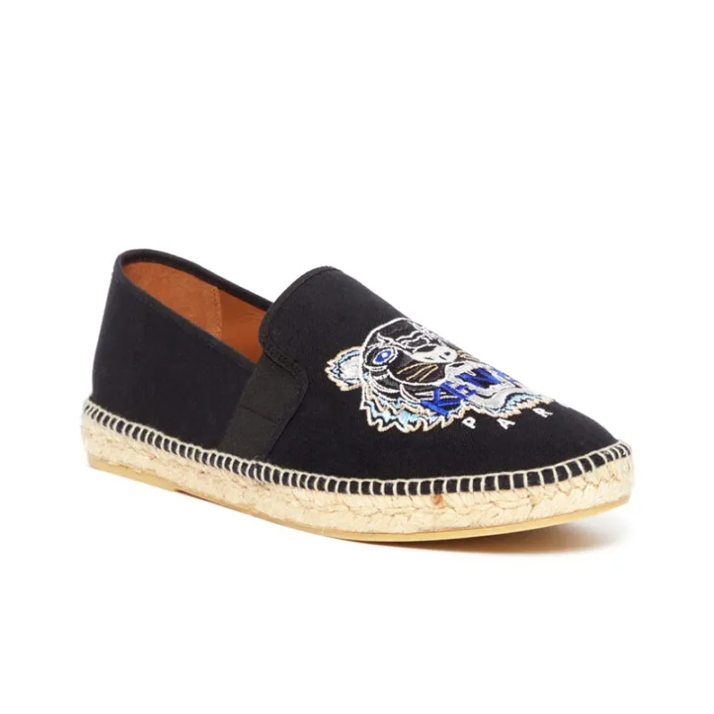 KENZO Tiger Espadrilles Women's Casual Shoes Men's Black-2