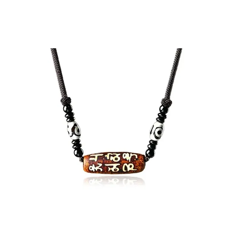 Yuanyanghuangjin Agate Jade Necklaces Unisex-1
