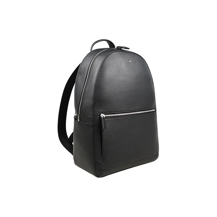 MONTBLANC Soft Leather Backpack Medium Size Men's Black-1