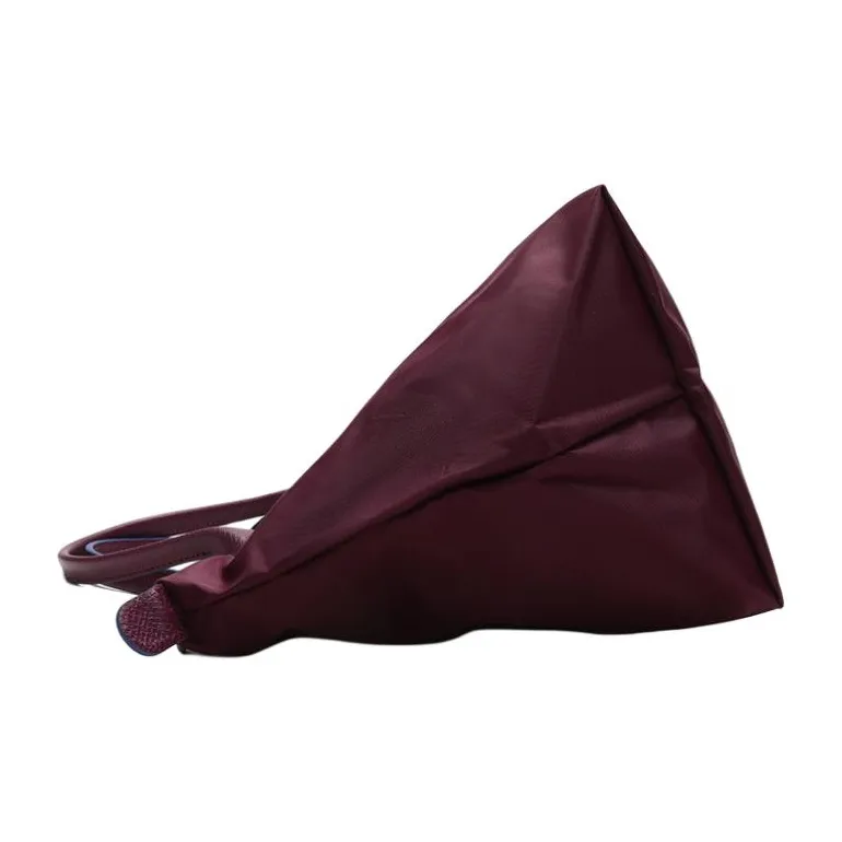 LONGCHAMP Le Pliage Fabric Handbag Medium Size Women's Plum Red-5