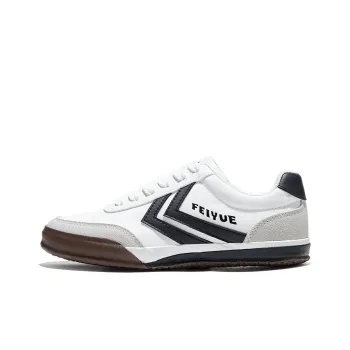 Feiyue German Army Trainers Slip Resistant Low Top Skateboard Shoes Unisex White Black