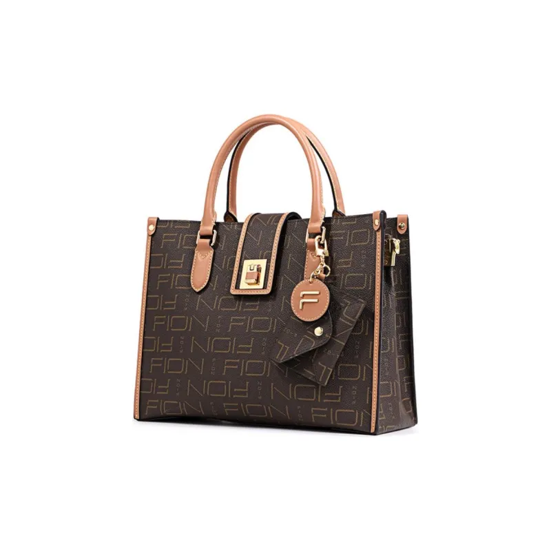 FION Soft Crossbody Handbag Women's Coffee/Camel, Gray Beige White-1