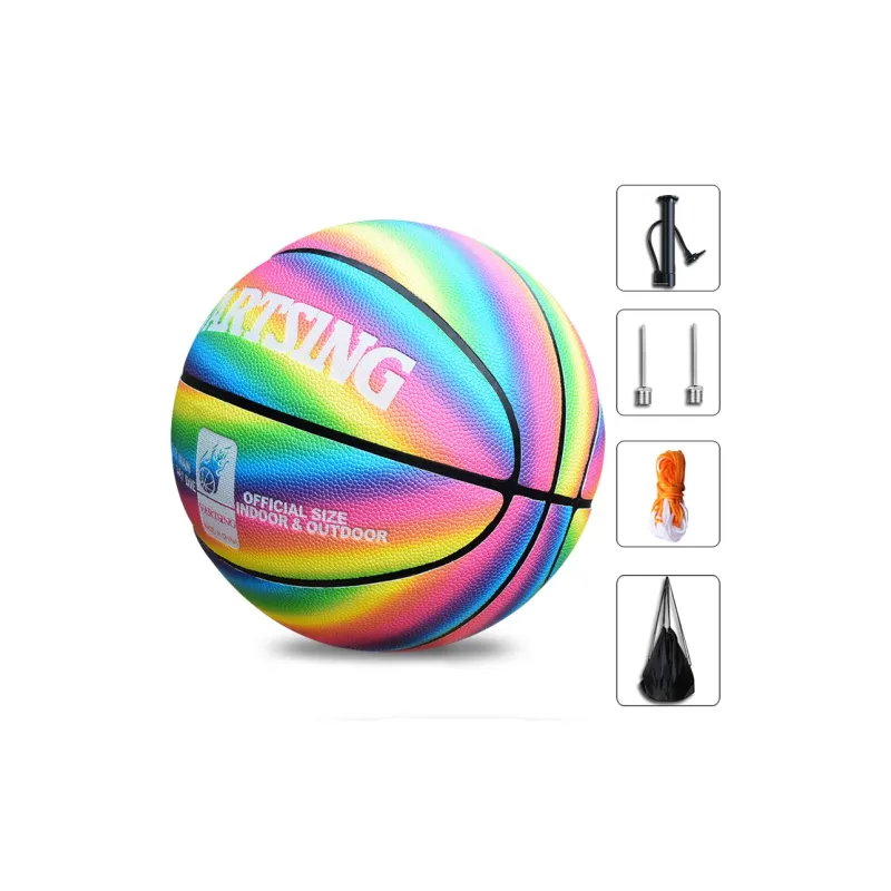 VARTSING PU Basketball Rainbow Individual 7/6/5/4 Size Training Unisex-8