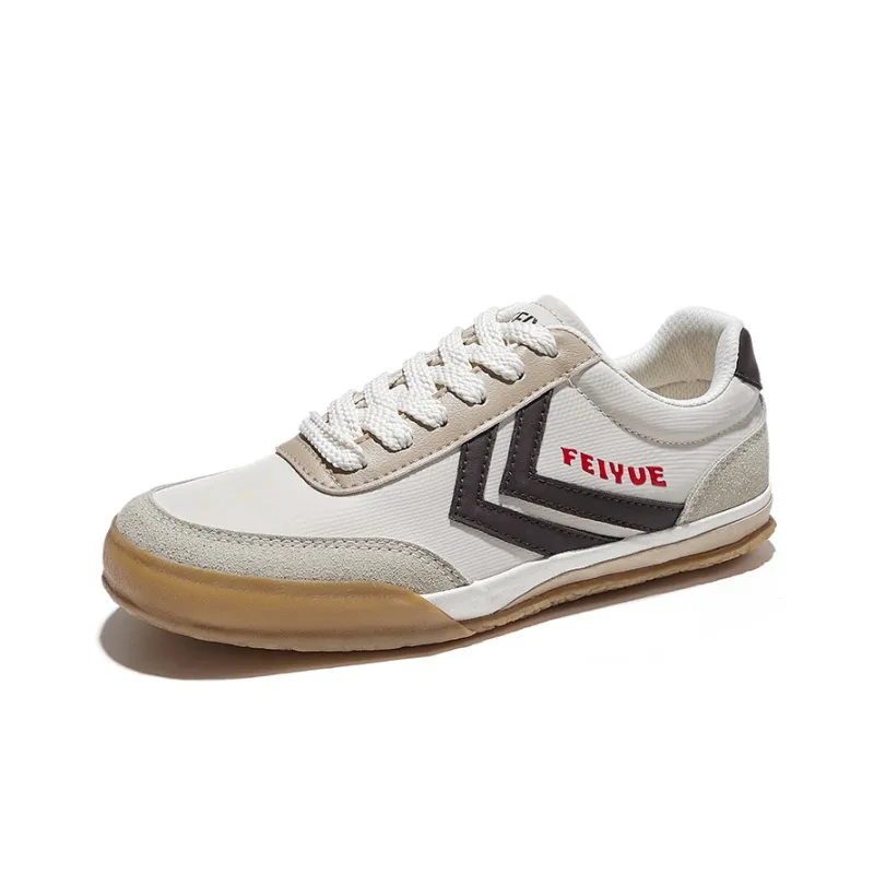 Feiyue German Army Trainers Slip Resistant Low Top Skateboard Shoes Unisex White Black-11