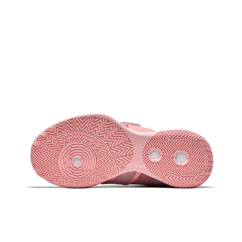 Animal Claws Slip Resistant Shock Absorbers Mid Top Basketball Shoes Unisex Pink-5